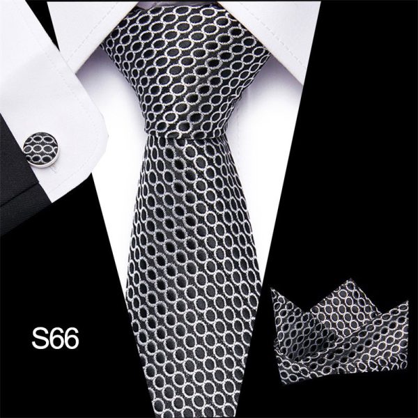 Men's tie three piece set cashew flower series tie - Image 31