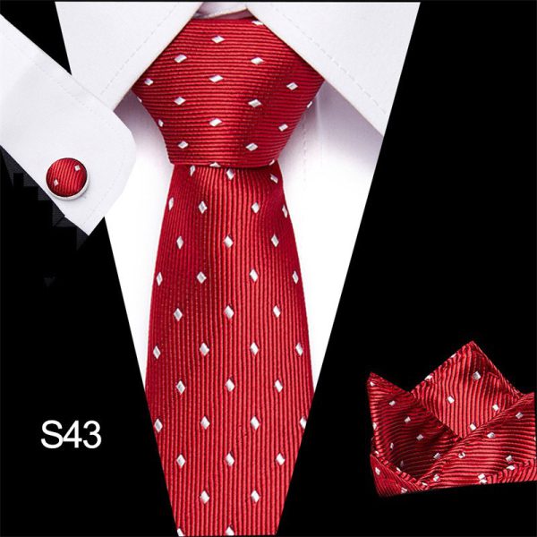 Men's tie three piece set cashew flower series fashion tie - Image 49