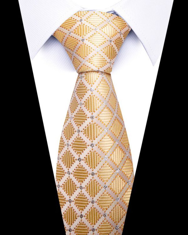 Men's 8cm Business Professional Striped Tie Wedding Suit Accessories Polyester Tie Men - Image 47