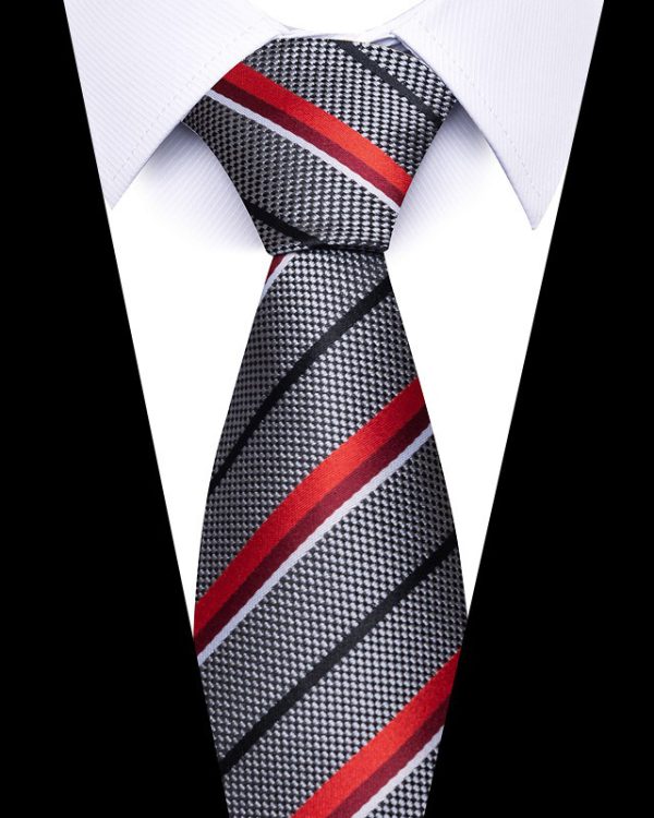 Men's 8cm Business Professional Striped Tie Wedding Suit Accessories Polyester Tie Men - Image 25