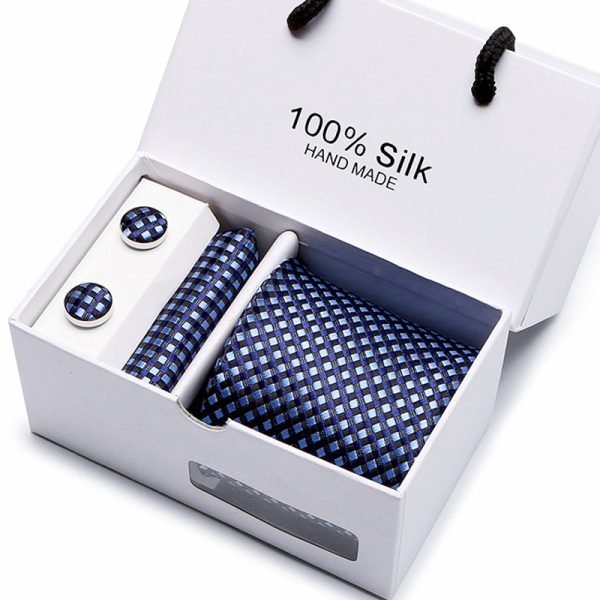 Men's Tie Spot Gift Box 5-Piece Suit Group Tie Business Formal Wedding Tie - Image 12