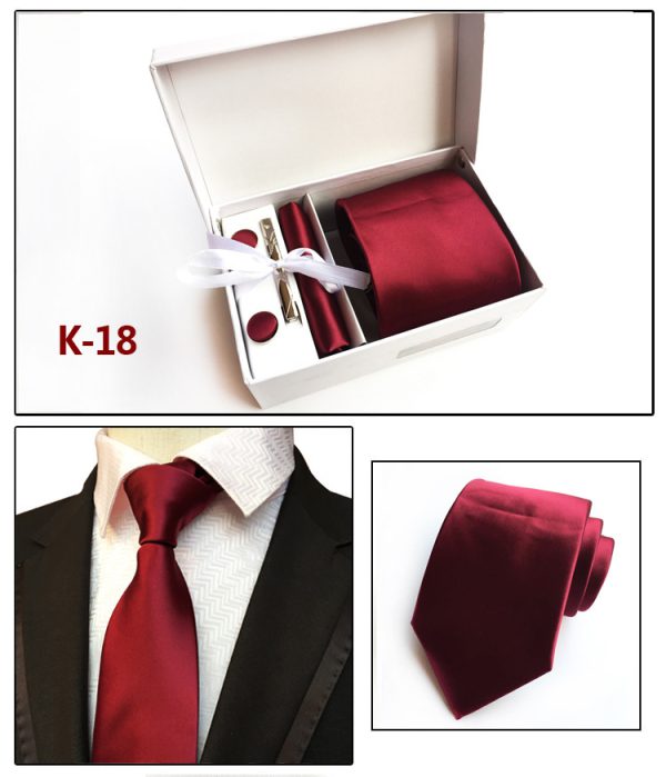Men's Tie Spot Gift Box 6 Piece Suit Group Tie Business Formal Tie - Image 9